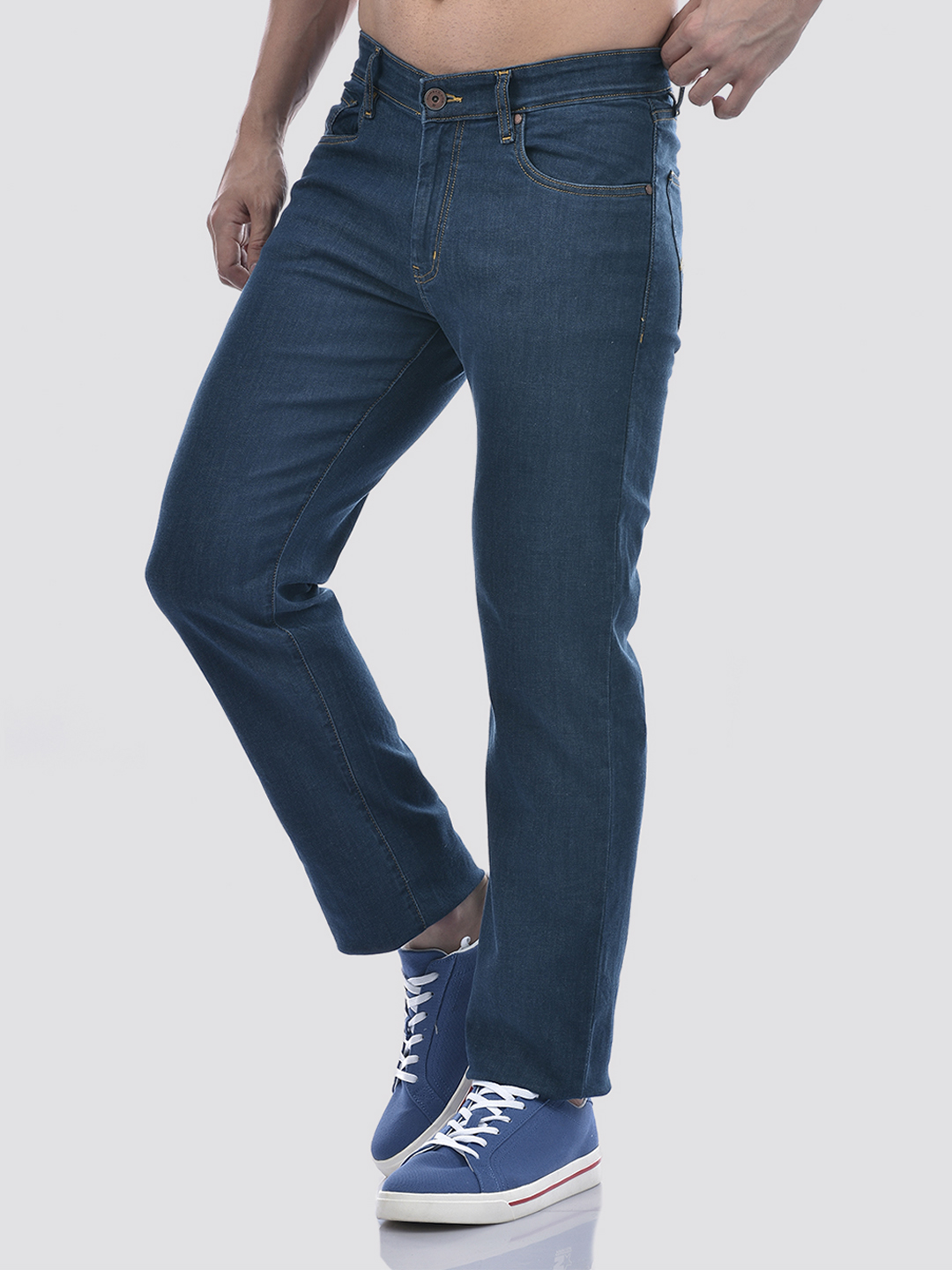 Numero Uno Men Solid Blue Jeans